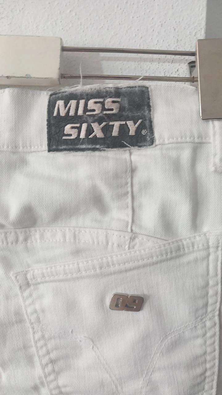 Jean blanc élastique Miss Sixty - Taille M/38 | Calças brancas de ganga elástica – photo 4